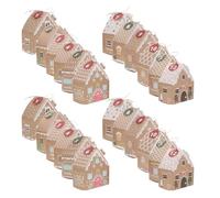 GALPADA Boîtes Calendrier de L'Avent 24 Pièces de Maison en Carton Pliable Décoratives pour Friandises et Présents de Fête de Noël Coffret Présent Compact pour Événements Festifs