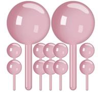 GALPADA Boîtes de Rangement Décoratives Forme Sucette Ronde Rose en Plastique 12 Pièces Confortables et Sûres pour Garçon et Filles, pour Mariages ou Décoration Maison
