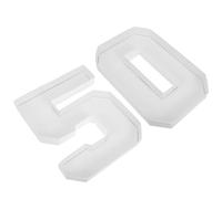 GALPADA Boîtes Numérotées en Carton à Remplir pour Bonbons, Coffret Décoration Anniversaire et Anniversaire, Lot de 2 Boîtes de Chiffres, Taille Moyenne, Couleur Blanche, Plateau Présent