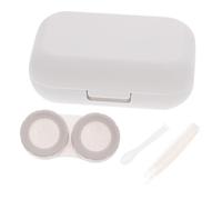 GALPADA Boîtier Lentilles de Contact Compact et Léger avec Miroir Étui de Rangement Double Mat Gris Facile à Ouvrir et Identifier pour Voyage et Usage Quotidien