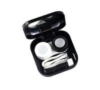 GALPADA Boîtier Lentilles De Contact Mini Portable Noir Étui Compact avec Miroir Et Accessoires De Voyage Adapté Femmes pour Stockage Et Protection