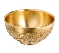 GALPADA Bol à Trésor Délicate Résistant à L'usure, Décoration de Bureau en Laiton Doré Style Chinois pour Richesse et Chance