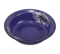 GALPADA Bol Capacité Modérée pour Usage Familial Quotidien en Émail Bleu Vintage Multifonctionnel Facile à Nettoyer Tâches Ménagères