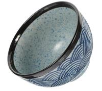 GALPADA Bol Céramique Traditionnel Japonais à Motif Vague Bol Polyvalent pour Soupe Nouilles Riz et Préparation Alimentaire Résistant à Haute Température Facile à Nettoyer Usage Quotidien