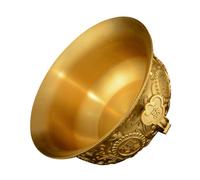 GALPADA Bol Cuivre Décoratif Style Rétro Bassin de Richesse Doré Épaissi Ornement de Bureau pour Décoration Intérieure Accessoire pour Table Noël et Salon