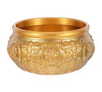 GALPADA Bol Cuivre Feng Shui Trésor Décoratif pour Salon et Entrée Bassin de Richesse Artisanale Cuivre Ornement Intérieur Amulette et Accessoire de Décoration