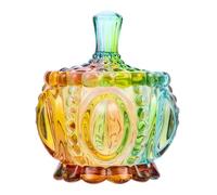 GALPADA Bonbonnière en Verre 200ml Style Européen, Pot à Bijoux Compact et Protecteur, pour Rangement Bonbons Lors D'anniversaires ou Pendaisons de Crémaillère