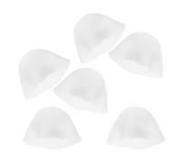 GALPADA Bonnet à Mèches en Silicone Réutilisable Blanc 6 Pcs, Casquette de Coiffeur sans Perforation pour Coloration Précise des Cheveux, Kit de Mèches à Domicile, Protection du Cuir