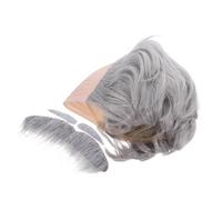 GALPADA Bonnet Chauve Halloween avec Barbe Réaliste Casquette Légère et Confortable pour Adultes Costume Cosplay Vieux Homme de Perruque et Moustache