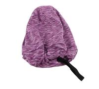 GALPADA Bonnet de Coton Satiné Ajustable Protection Bouclés Élastique pour Soutien Aux Traitements de Chimiothérapie Motif Violet