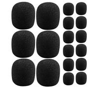 GALPADA Bonnette anti-vent micro mousse haute densité 30 pièces mini-couvercle de microphone pour casque audio polyvalente noir usage studio