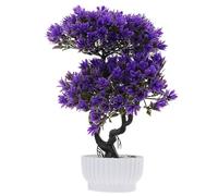 GALPADA Bonsaï Artificiel De Pin Simulation Décoratif Plastique Pourpre Décoration De Bureau Style Moderne Maison Intérieur