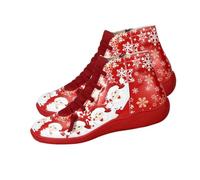 GALPADA Bottines Courtes de Noël pour Femme PU Respirant Antidérapantes et Confortables pour Fêtes Bal Masqué et Usage Quotidien Hiver et Automne