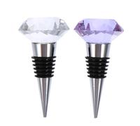 GALPADA Bouchon de Vin en Cristal 2pcs avec Structure Simple, Forte Durabilité, pour Bouteilles de Cocktail et Bière, Design Élégant et Fonction Scellage Couleur Couleur Aléatoire