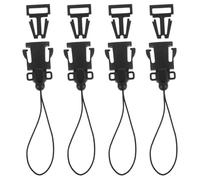 GALPADA Boucles à Dégagement Rapide et Fixation Sécurisée 4pcs en Plastique Noir avec Sangle Réglable Accessoires de Remplacement Pratiques pour Appareil Photo Dslr