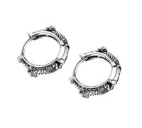 GALPADA Boucles D’oreilles Homme Inoxydables Rondes Vintage, Acier Inox 316l, Crochets Piercing, Mode Masculine, Usage Quotidien, Design Minimaliste