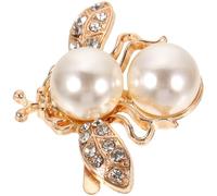 GALPADA Boucles de Chaussures Femme 31x36mm Clips Décoratifs Dorés Abeille Double Goutte Strass Faits Main pour Chaussures de Mariée Talons Hauts et Sandales Décoration Élégante