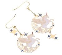 GALPADA Boucles D'oreilles Asymétriques Licorne pour Fille, Alliage Créatif la Mode, pour Fêtes et Vacances, 1 Paire de Bijoux D'oreille Uniques