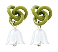 GALPADA Boucles d'Oreilles Pendantes Muguet en Alliage Vert 1 Paire Légère et Délicate Bijoux pour Femmes pour L'Été et Occasions Élégantes