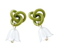 GALPADA Boucles D'oreilles Pendantes Muguet Fraîches En Alliage Léger, Bijou Fleur Pour Femmes, Style Naturel, Usage Quotidien, Taille Unique