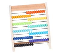 GALPADA Boulier Éducatif Bois Rangées pour Garçon Fille Perles Colorées Attractives Outil Mathématique pour Compter et Développer la Coordination Main-Esprit