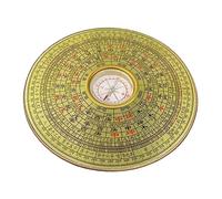 GALPADA Boussole Chinoise Traditionnelle Alliage Portable Décor Feng Shui Vintage sans Couvercle Accessoire Décoratif Rond pour Maison et Extérieur