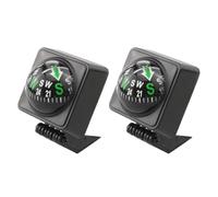 GALPADA Boussole de Direction Noire Facile à Installer pour Voiture de Boule 2pcs, Matériau Abs et Verre pour Voyage en Plein Air
