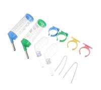 GALPADA Bouteille d'eau pour Petits Animaux Anti-Goutte en Plastique Transparent 60-125 ML Embout Bille INOX Adaptée pour Hamster, Cobaye, Lapin et Hérisson