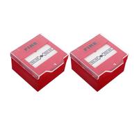 GALPADA Bouton d'urgence Incendie Manuel Rouge en Plastique 2pcs Réinitialisation Facile et Installation Rapide pour Espaces Privés et Domicile