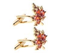 GALPADA Boutons De Manchette De Costume en Feuille D'Érable Boutons De Manchette pour Chemises Habillées pour Hommes Boutons De Manchette Décoratifs Et Clous Boutons De Manchette en