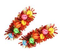 GALPADA Bracelet à Clochette pour Carnaval 2 Pièces, Léger Plastique Rouge, pour Performance et Ambiance Festive Lors de Fêtes