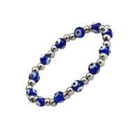 GALPADA Bracelet de Perles en Cristal le Mauvais Œil Chaîne Extensible pour Femmes Hommes Garçons et Filles Élégant pour Poignet Adapté aux Fêtes et Occasions Décontractées Taille Unique Style
