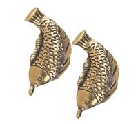 GALPADA Breloques en Laiton Poisson Rétro 2 Pièces, Pendentifs Porte-clés pour Fabrication de Bijoux, Couleur Laiton Vieilli, Style Chinois, Accessoires D’art ’artisanat, Usage Quotidien