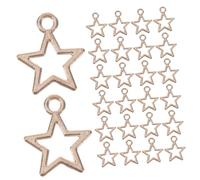 GALPADA Breloques Pentagramme En Alliage Doré, Lot De 100 Pièces, Accessoires Diy Pour Bijoux, Créateurs Et Amateurs, Couleur Or, Pendentifs Étoiles Creuses, Bricolage Bijoux Fête, Présents De Noël