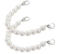 GALPADA Bride de Chaussure pour Femme en Alliage de Zinc avec Perles Blanches Nacrées, Élégante et Stable, Lot de 2 Pièces