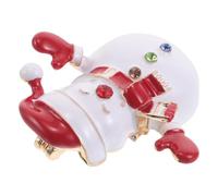 GALPADA Broche Bonhomme de Neige en Alliage Émaillé, 4cm, Blanche | Bijou de Noël, Style Mignon et Festif, pour Femmes et Filles, Usage Hiver, Clip Sûr