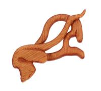 GALPADA Broche Chien en Bambou Fait Main, Épingle de Sécurité Polyvalente pour Pulls, Robes et Cols, Accessoire Mode Unique pour Femmes et Filles en Occasions Spéciales