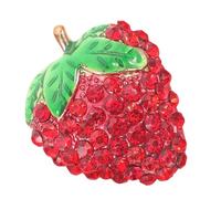 GALPADA Broche Fraise Élégante pour Femmes, Alliage de Zinc Robuste, Style Sophistiqué et Chic, Accessoire Commémorations de Voyage et Affaires