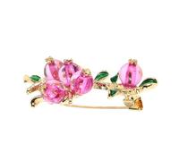 GALPADA Broche Kaki Automnale Femme En Alliage De Zinc, Épingle De Mode Féminine Transparente Violette, Accessoire Vestimentaire Pour Blazer, Design Artisanal Unique, Petit Format