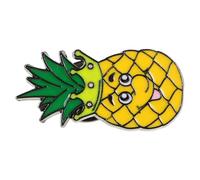 GALPADA Broche Métallique Fruit, Épinglette Fruit en Alliage, Pin's Émaillé Ananas Jaune, Décoratif Léger, pour Chapeaux et Chemises, Femmes, Pineapple Shirt Day