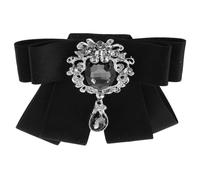 GALPADA Broche Nœud pour Homme, Style Vintage, Mariage et Cérémonie, Noir | Alliage et Polyester Coton, Facile à Fixer, Effet, pour Occasions Spéciales et Cortèges