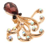 GALPADA Broche Pieuvre Cristal Scintillant Halloween Femme Élégante Accessoire Bijoux Mode Animal Cristal Étincelant Soirée Fête