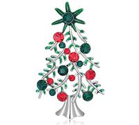 GALPADA Broche Sapin de Noël pour Femmes - Bijoux de Noël, Pin's, Épingle à Nourrice - Strass pour Manteau et Bal