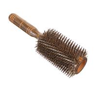 GALPADA Brosse à Cheveux Coiffante Ronde Poils en Nylon et Sanglier, Brosse Soufflante en Bois pour Cheveux Secs ou Mouillés, pour Femmes et Filles