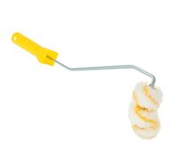 GALPADA Brosse à Rouleau à 3 Roues Finition Lisse, sans Perte de Poils, Matériau Polyester et Plastique pour Peinture de Tuyaux de Gaz pour Surfaces Incurvées