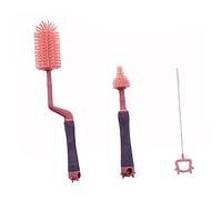 GALPADA Brosses Silicone pour Nettoyage de Biberons Rose Brosse pour Tétines et Goupillon Accessoire Pratique et pour Nettoyage