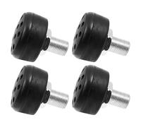 GALPADA Butées de Frein en Caoutchouc Résistantes à l'usure pour Patins à roulettes Quad 4 Pièces Noires Compatibles Patins Double Rangée Freinage Silencieux et Contrôle Stable pour