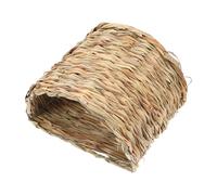 GALPADA Cabane en Herbe pour Lapins, Hamsters et Chinchillas, Lit Respirant et Lavable, Tunnel Naturel pour Jouer et Se Reposer des Petits Animaux