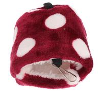 GALPADA Cabane pour Animaux Chaude en Flanelle Rouge Crochets | Motif à Pois, Couleur Vive, Usage en Cage, pour Écureuils et Oiseaux