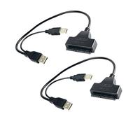 GALPADA Câble Adaptateur USB 2.0 Pack de 2, Transmission 480mb/s, Matériau Abs et Cuivre, Plug And Play, Exportation de Données Facile pour Disque Dur Portable 2,5 Pouces